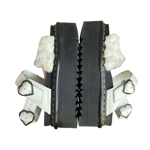 Dr Martens Voss Faux Fur Platform Sandals Chunky‎ Y2K Soft Grunge Pastel Grunge - Picture 4 of 9